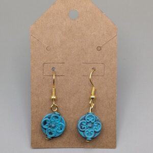 Celtic Coin Drop Earrings