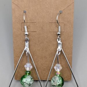 Emerald Glade Teardrop Frame Drop Earrings
