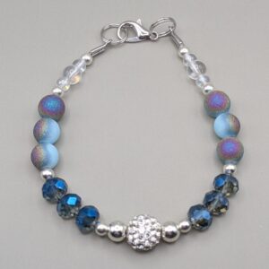 Midnight Stardust Crystal Frosted Aura Accent Bracelet