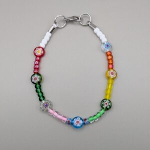 Wildflower Meadow Millefiori Glass Accent Bracelet