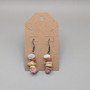 Desert Dawn Raw Stone Chip Drop Earrings