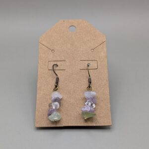 Enchanted Meadow Raw Stone Chip Drop Earrings