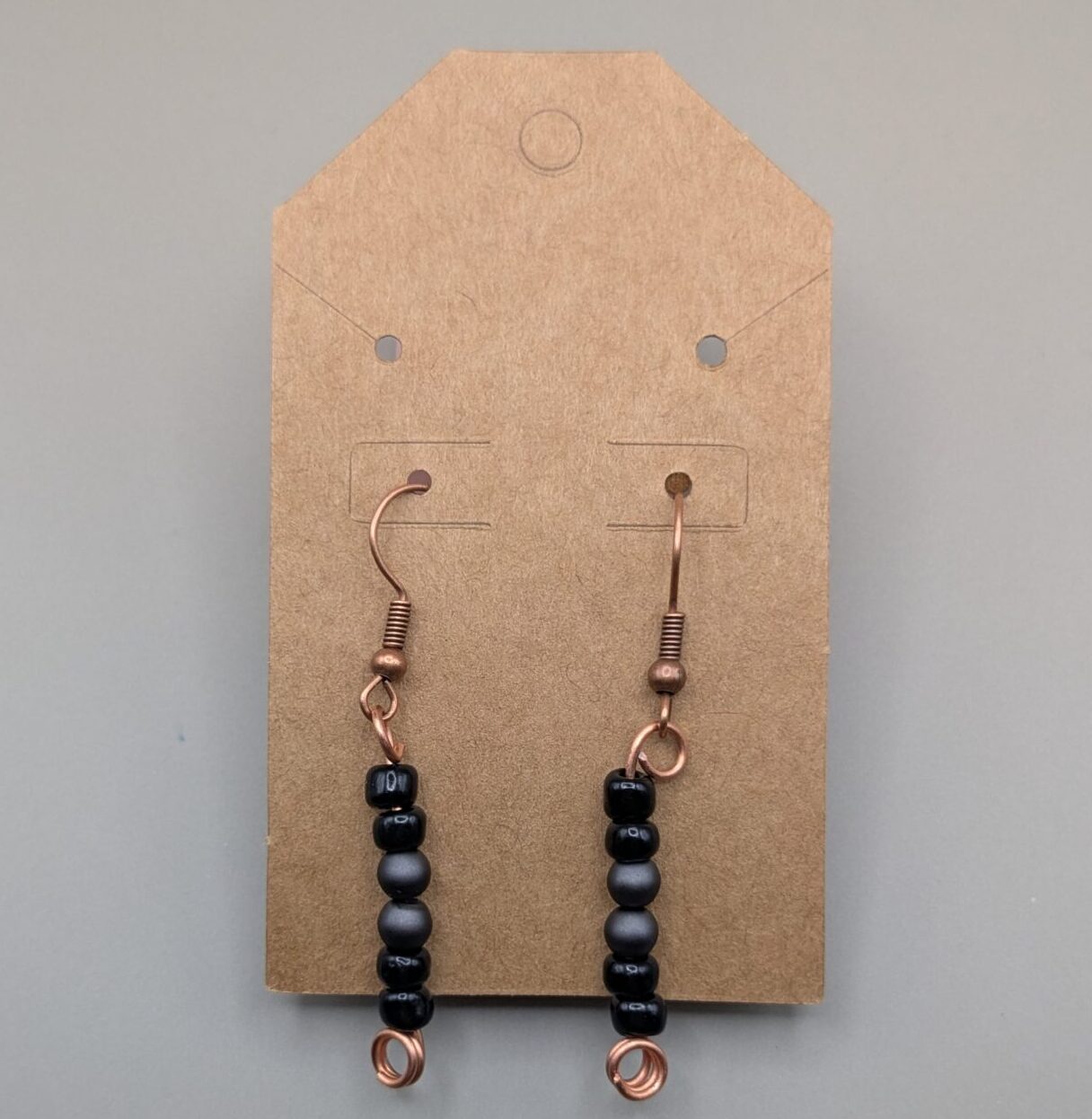 Smoke Beaded Drop Earrings - Image 3