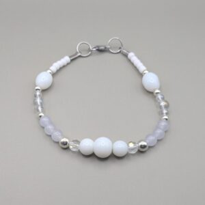 Winter Solstice Opaline & Crystal Beaded Accent Bracelet